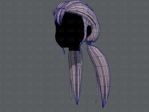 3d hair style for girl v64 3D Model