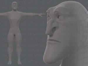 base mesh man character v20 3D Model