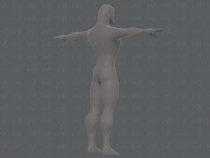 base mesh man character v20 3D Model