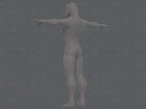 base mesh man character v20 3D Model