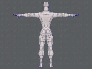 base mesh man character v20 3D Model