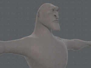 base mesh man character v20 3D Model