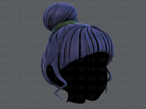 3d зачіска для дівчини v65 3D Модель