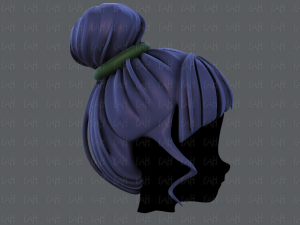 3d зачіска для дівчини v65 3D Модель