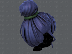 3d зачіска для дівчини v65 3D Модель