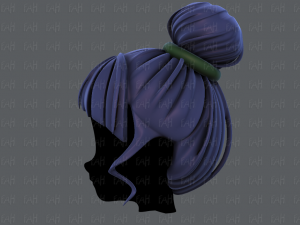 3d зачіска для дівчини v65 3D Модель