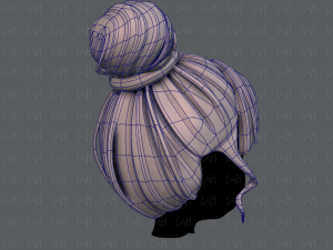 3d зачіска для дівчини v65 3D Модель