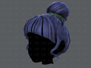 3d зачіска для дівчини v65 3D Модель