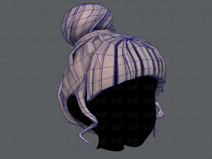 3d зачіска для дівчини v65 3D Модель