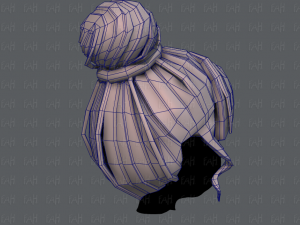 3d зачіска для дівчини v65 3D Модель