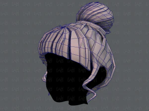 3d hair style for girl v65 3D Model
