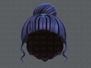 3d зачіска для дівчини v65 3D Модель