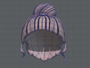 3d зачіска для дівчини v65 3D Модель