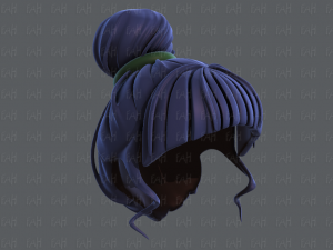 3d зачіска для дівчини v65 3D Модель