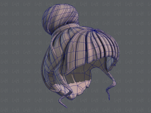 3d зачіска для дівчини v65 3D Модель