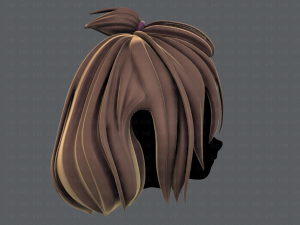3d hair style for girl v66 Modelo 3D