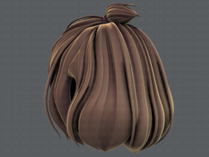 3d hair style for girl v66 Modelo 3D