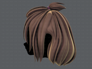 3d hair style for girl v66 Modelo 3D