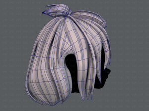 3d hair style for girl v66 Modelo 3D