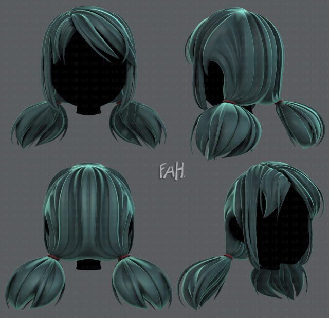 3d hair style for girl v67 3D 模型 .c4d .max .obj .3ds .fbx .stl .blend 