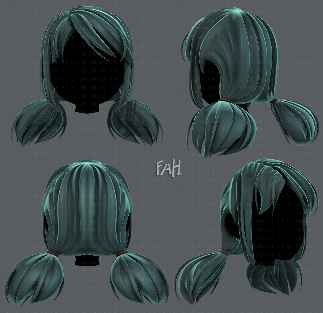 3d hair style for girl v67 3D Model .c4d .max .obj .3ds .fbx .stl .blend 