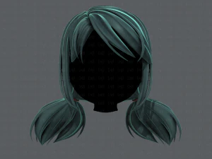 3d hair style for girl v67 3D Model