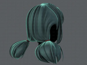3d hair style for girl v67 3D Model