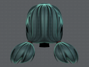 3d hair style for girl v67 3D 模型