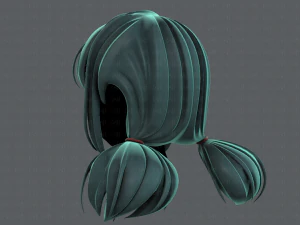 3d hair style for girl v67 3D Model