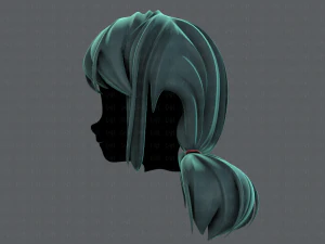 3d hair style for girl v67 3D Model