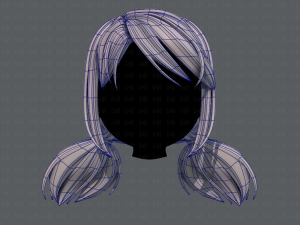 3d hair style for girl v67 3D 模型