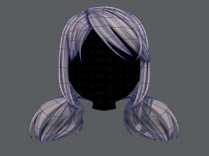 3d hair style for girl v67 3D Model
