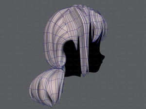 3d hair style for girl v67 3D Model