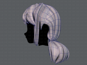 3d hair style for girl v67 3D 模型