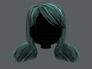 3d hair style for girl v67 3D Model