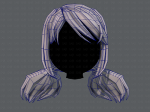 3d hair style for girl v67 3D 模型