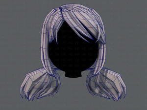 3d hair style for girl v67 3D Model