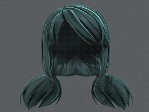 3d hair style for girl v67 3D Model