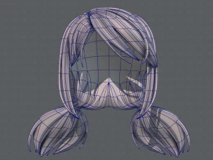 3d hair style for girl v67 3D Model