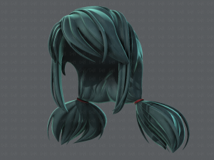 3d hair style for girl v67 3D 模型