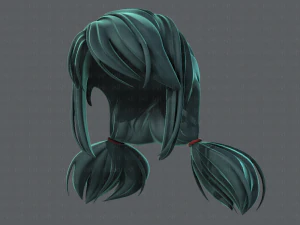 3d hair style for girl v67 3D Model