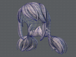 3d hair style for girl v67 3D 模型