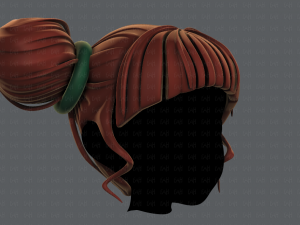 3d hair style for girl v68 Model 3D