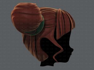 3d hair style for girl v68 Model 3D
