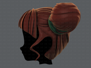 3d hair style for girl v68 Model 3D