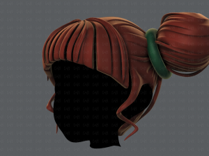 3d hair style for girl v68 Model 3D