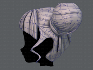3d hair style for girl v68 Model 3D