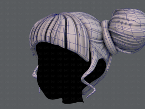 3d hair style for girl v68 Model 3D