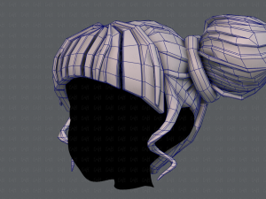 3d hair style for girl v68 Model 3D