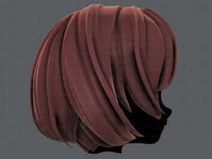 3d hair style for girl v69 3D 模型